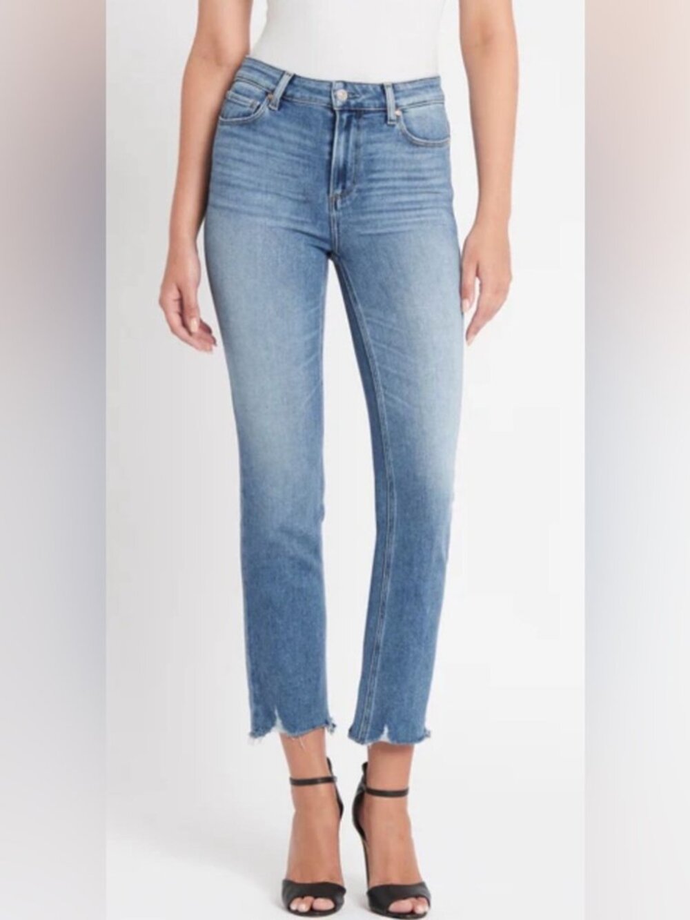 PAIGE Cindy Jeans in Mel‎ Destroyed Straight Leg Size 29